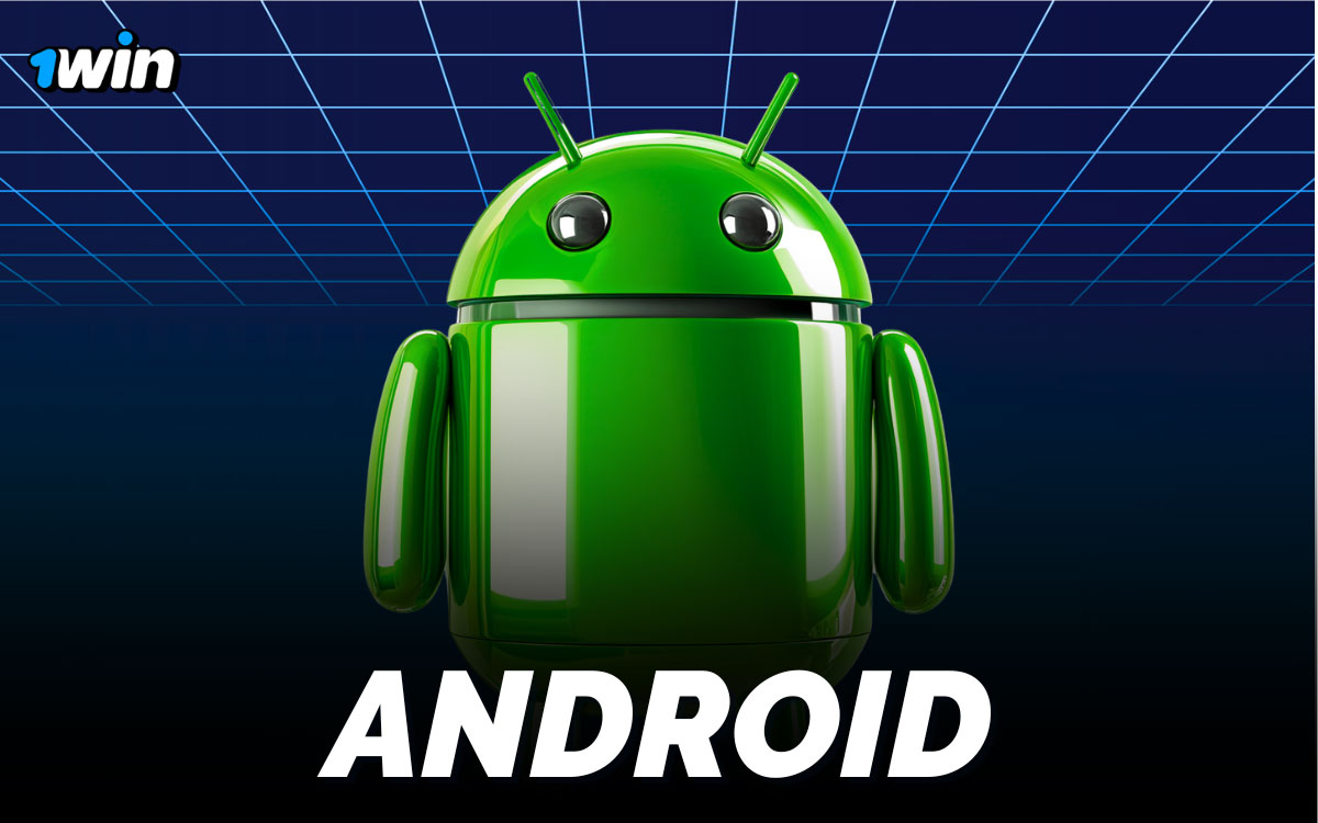 1win Android app interface showing sports betting and casino games on a mobile device