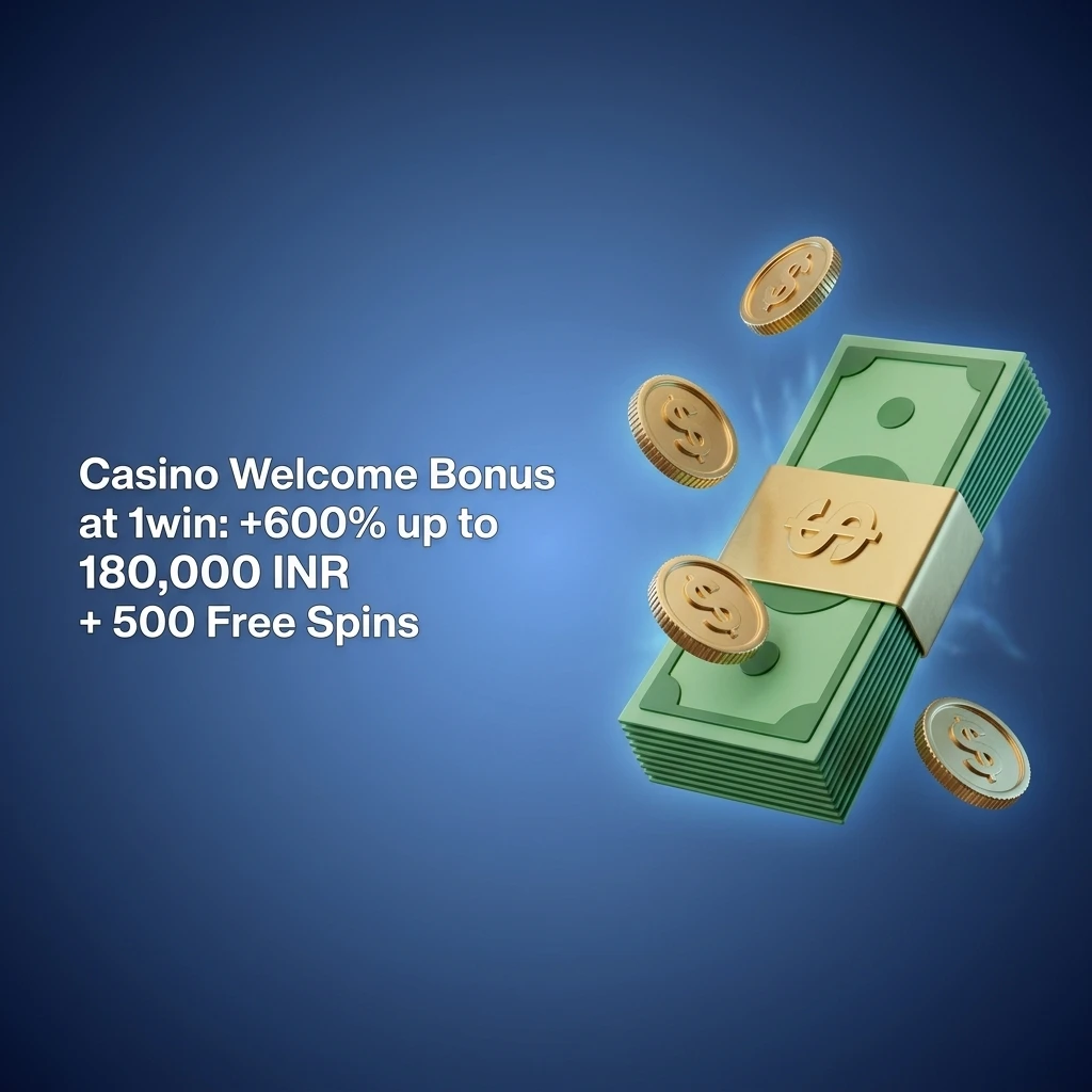 1win Casino Welcome Bonus 600% up to 180000 INR and 500 Free Spins for new players in India